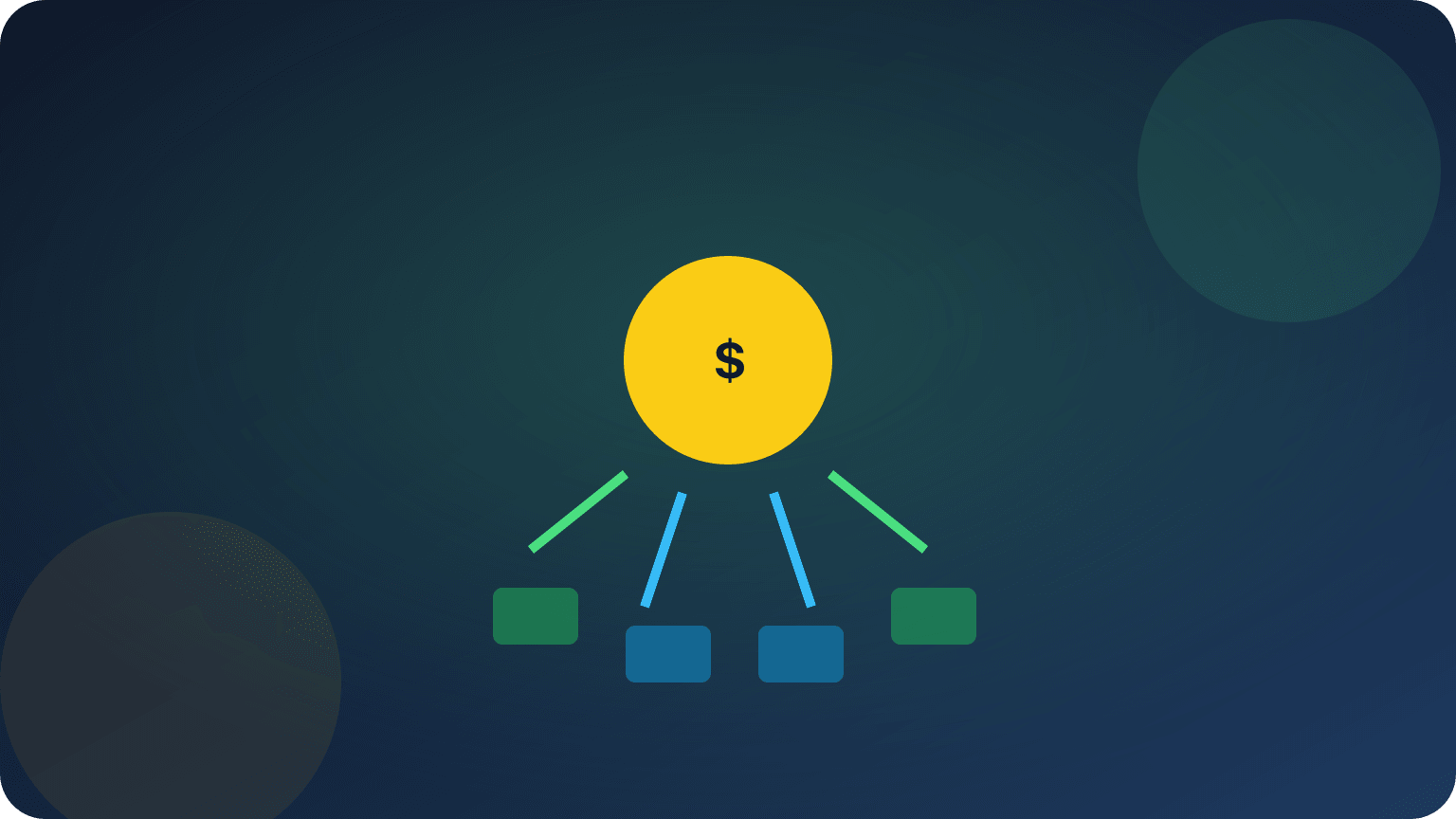 Illustration of prize shares being divided among lottery pool members